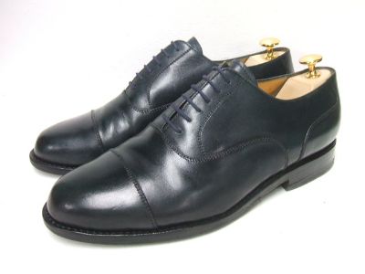 上品すぎる紺色のキャップトゥ。NAVY LEATHER 【Van Schaffelaer 】QUALITY SHOES　