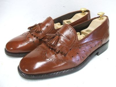 【Stanley Blacker】オーストリッチOSTRICH キルトタッセルローファーMADE IN ITALY スタンリー・ブラッカー