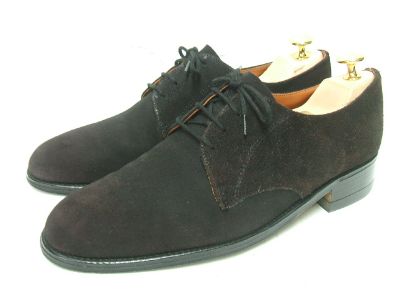 John White Suede Plaintoe England イギリス製 ジョンホワイト スエード プレーントゥ 古着屋ガレージセール ブログ