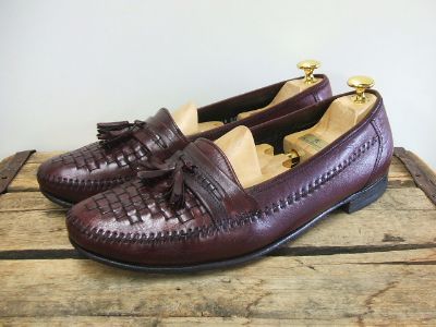 革なのに暑い夏でも涼しいメッシュのローファー【Florsheim】フローシャイム イントレチャートレザー タッセルスリッポン